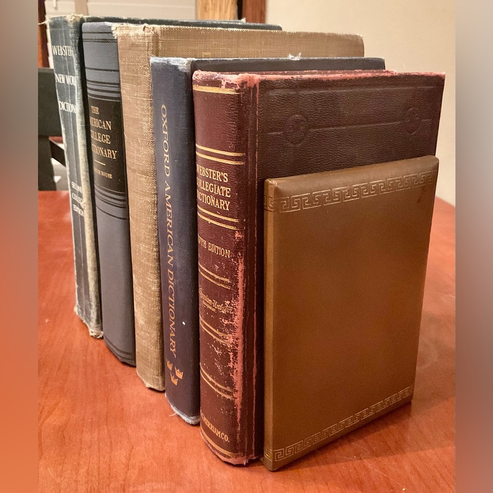 Mid-Century Faux Leather Bookends